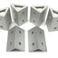Used Lot of 6 80/20 4334 Aluminum Wide Gusseted 4-Hole Inside Corner Bracket 15 Ser