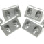 Used Lot of 6 80/20 4334 Aluminum Wide Gusseted 4-Hole Inside Corner Bracket 15 Ser