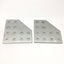 Used Lot of 2 80/20 4328 Aluminum 90° Angled Flat Plate, 6" x 6", 12-Hole, 15 Series