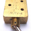 Used Clippard MJTV-4 Pneumatic Toggle Valve 2-Position 5-Port, 150psi, 1/8" NPT