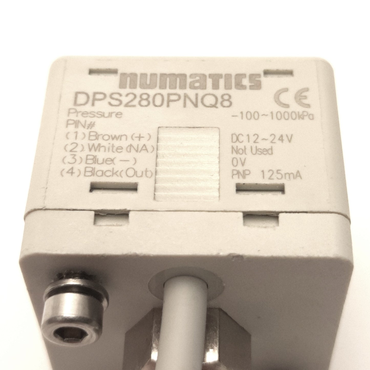 Used Numatics DPS280PNQ8 Pressure Switch, PNP Digital Output, 1/8" NPT / 10-32 UNF