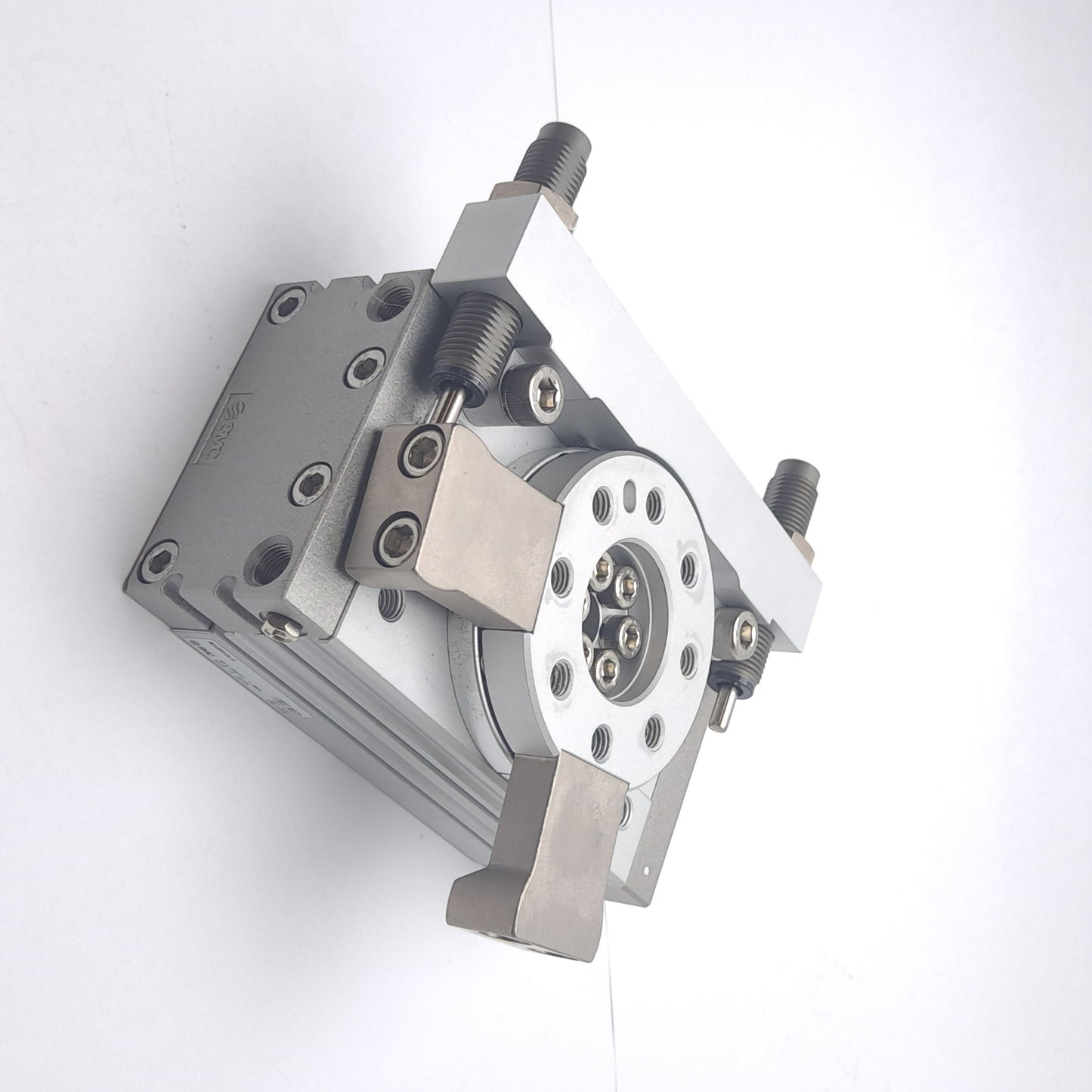 Used SMC MSQB50L5 Rotary Table, Rack & Pinion Style, 90°, 1.0MPa, w/ Shock Absorbers