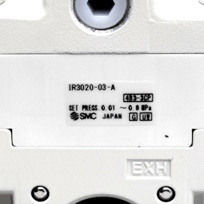 New SMC IR3020-03-A Precision Regulator, 1MPa to 0.01-0.8MPa, 1/2" & 3/8"Rc Ports