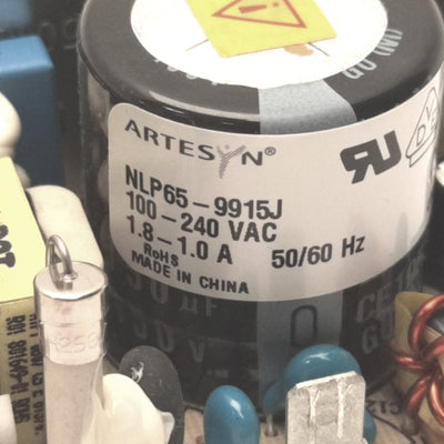 Used Artesyn Embedded NLP65-9915J Switching Power Supply, 85-264v AC In, 15V 65W Out