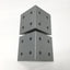Used Lot of 2 Aluminum Extrusion Gusseted 8-Hole Inside Corner Bracket 3" x 3" x 3"