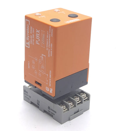 Used Crouzet PJRX220A Alternating Relay 220VAC Input, DPDT Crosswired, Idec Socket