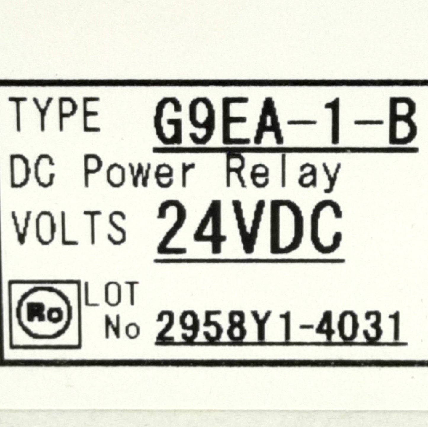 New Omron G9EA-1-B Power Relay, Rated Carry Current 60A, 1 Pole, 24VDC Coil