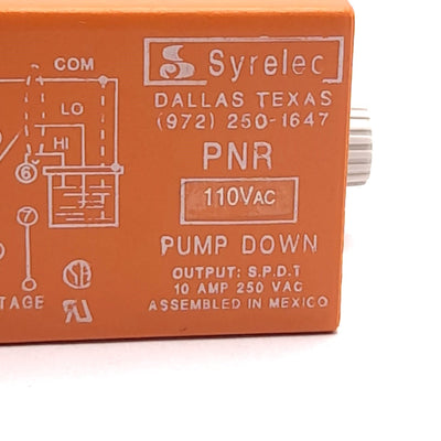 Used Crouzet PNR110A Liquid Level Controller Pump Down Relay, 110VAC Max, SPDT Output