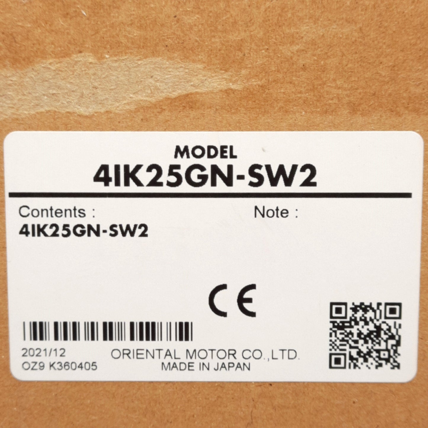 New Oriental Motor 4IK25GN-SW2 Induction Motor 25W 220VAC 3-Phase 1600RPM IP20