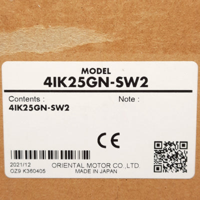 New Oriental Motor 4IK25GN-SW2 Induction Motor 25W 220VAC 3-Phase 1600RPM IP20