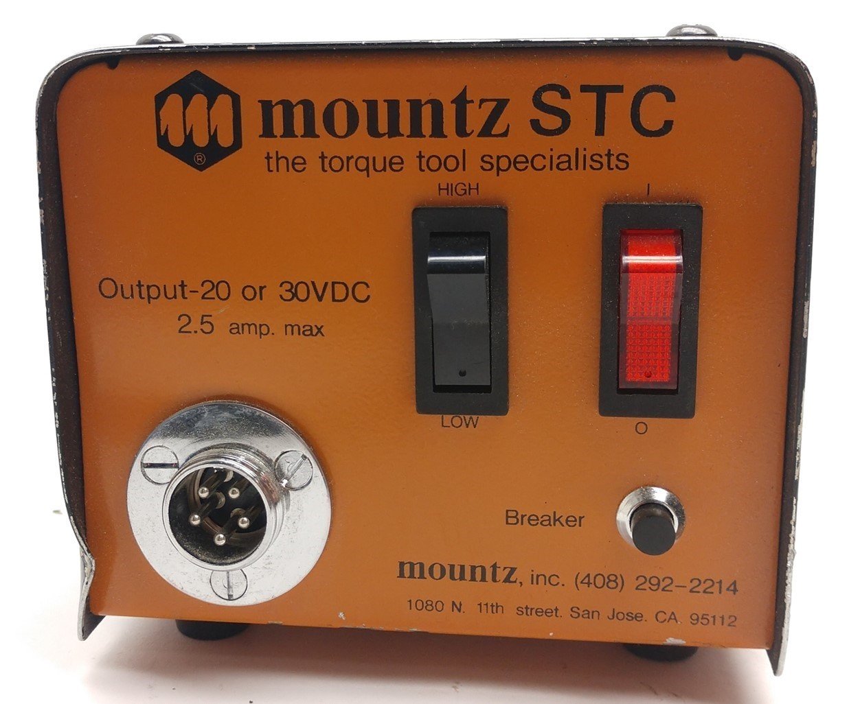 Used Mountz STC Electric Screwdriver Torque Tool Power Supply, Output 20 or 30VD 2.5A