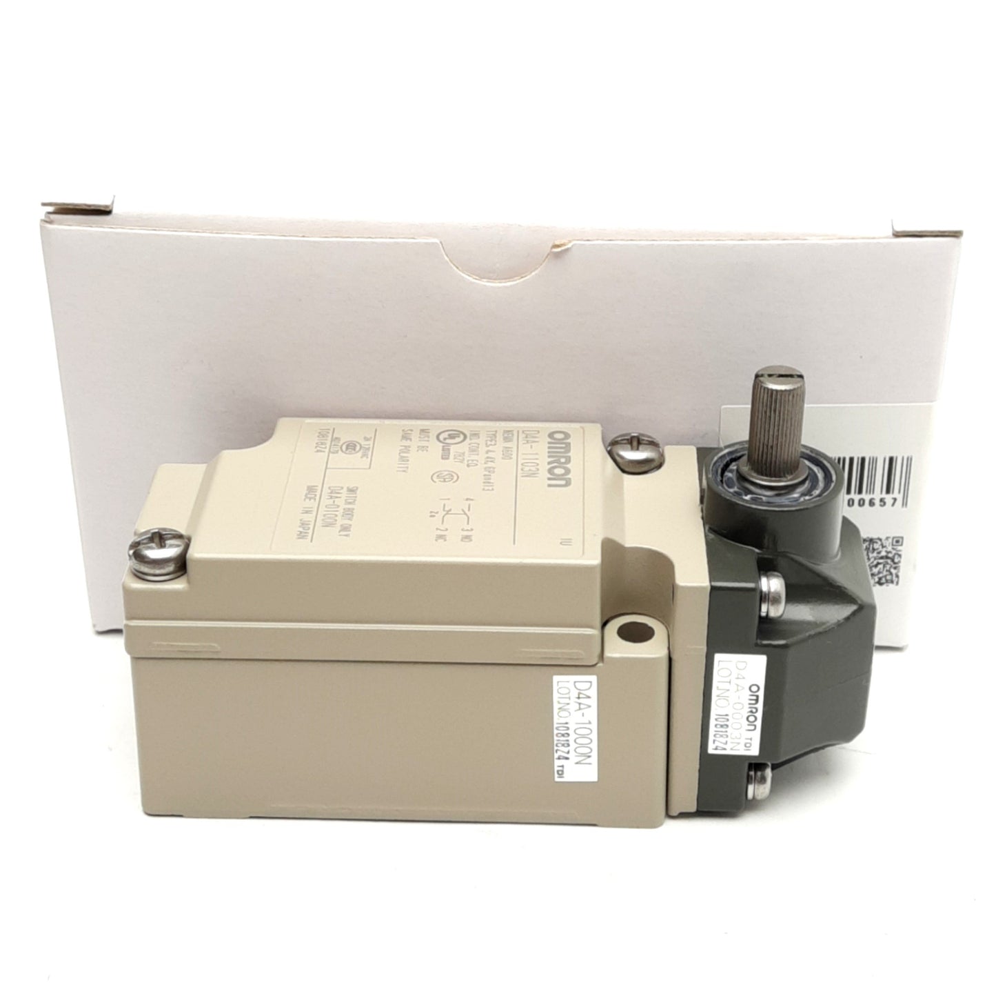 New Omron D4A-1103N Limit Switch, SPDT Double Break 600V 10A Contact, Side Rotary