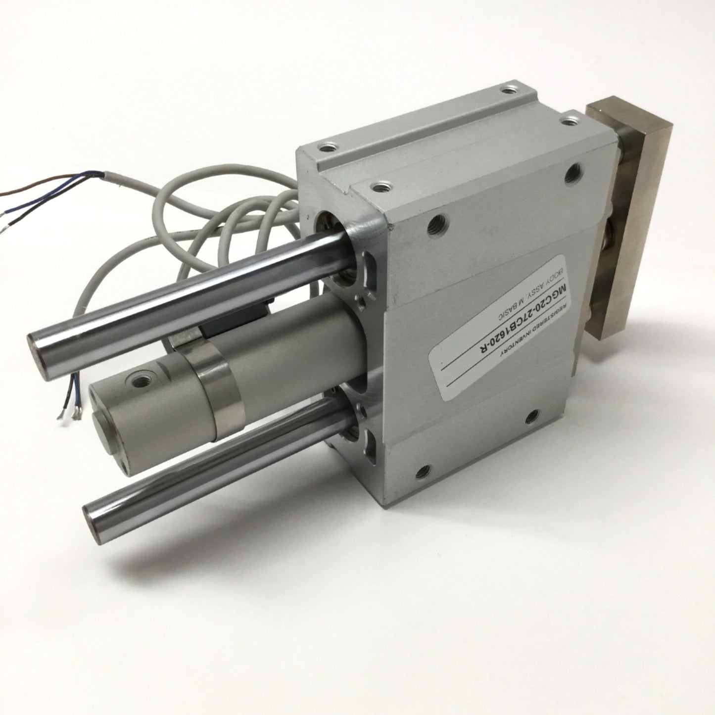Used SMC MGCMB20-75-H7A2Z Compact Slide Bearing Guide Cylinder 20mm Bore, 75mm Stroke
