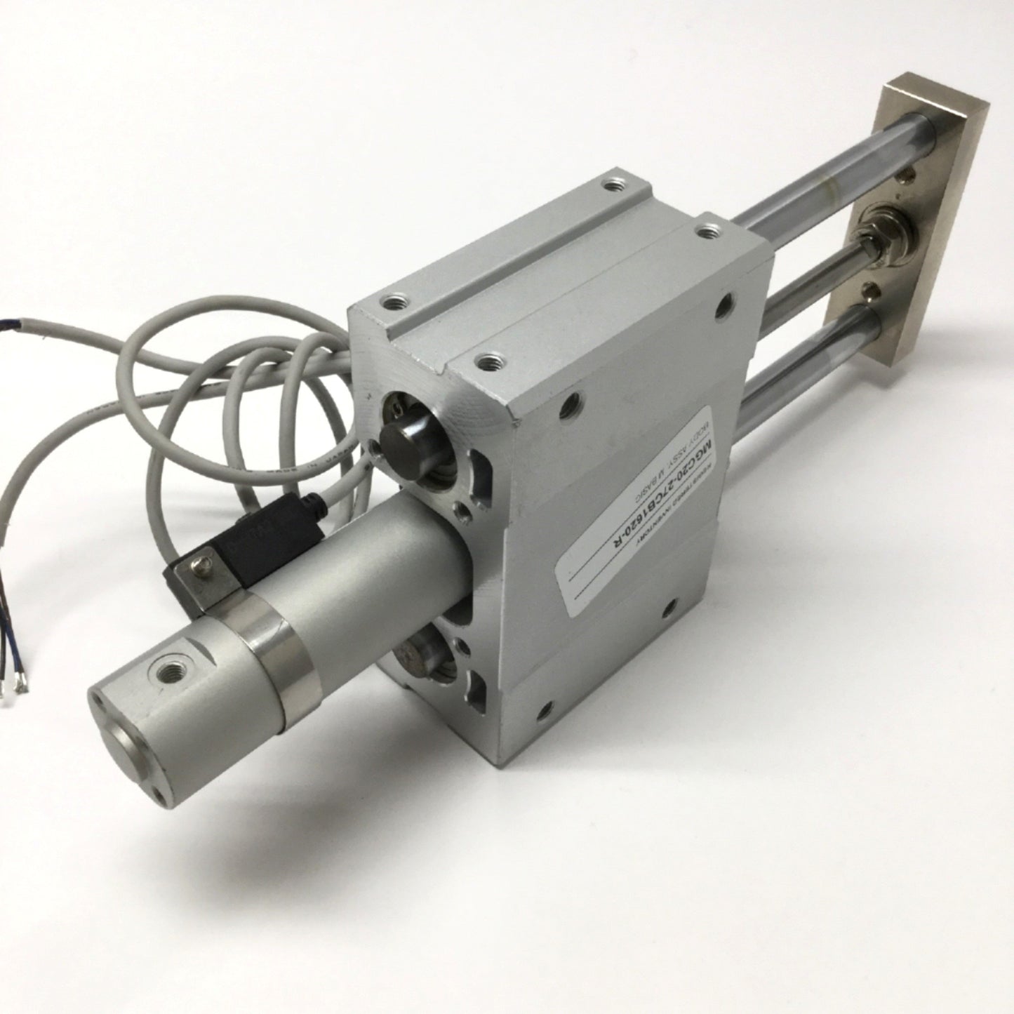 Used SMC MGCMB20-75-H7A2Z Compact Slide Bearing Guide Cylinder 20mm Bore, 75mm Stroke
