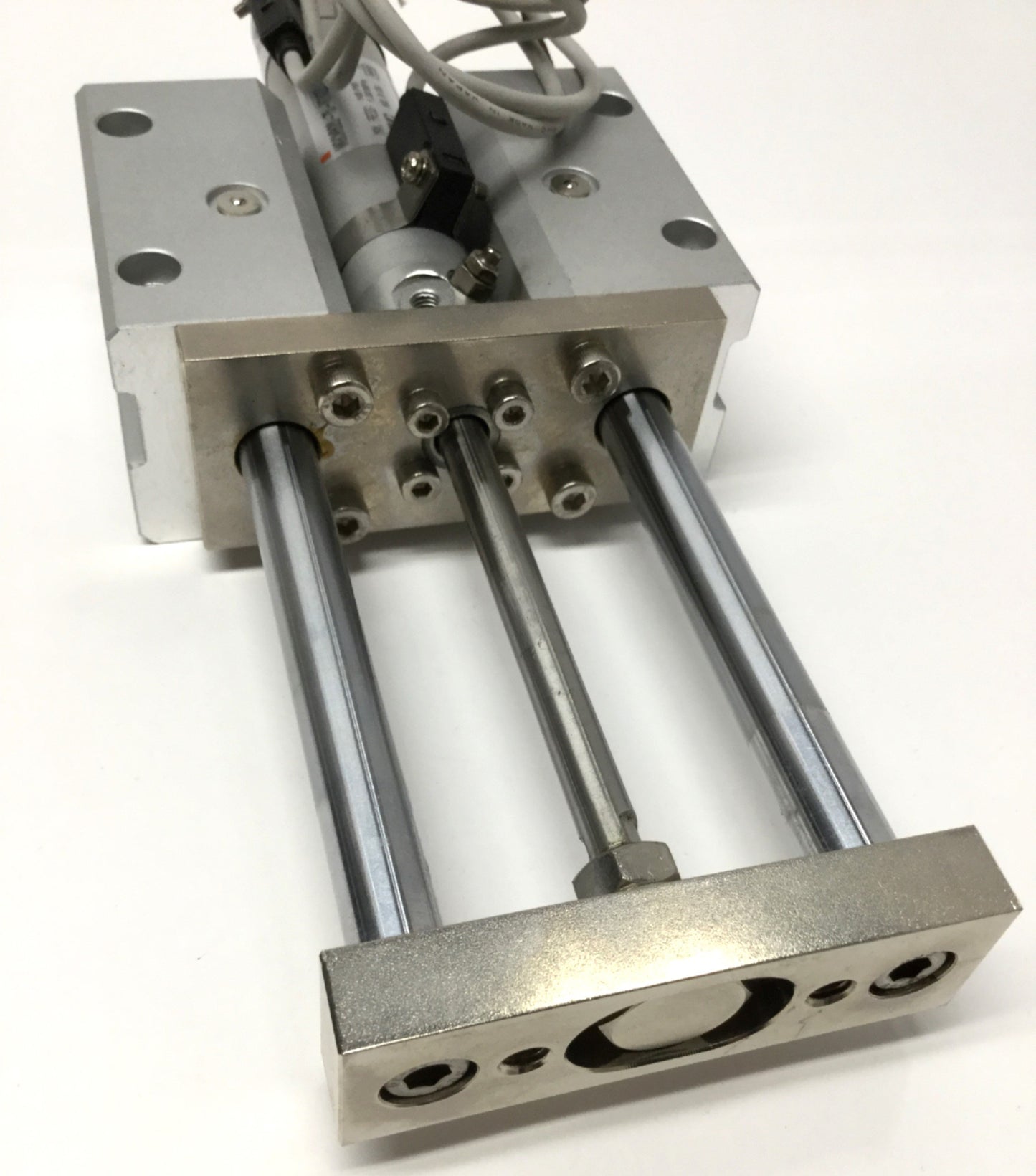 Used SMC MGCMB20-75-H7A2Z Compact Slide Bearing Guide Cylinder 20mm Bore, 75mm Stroke