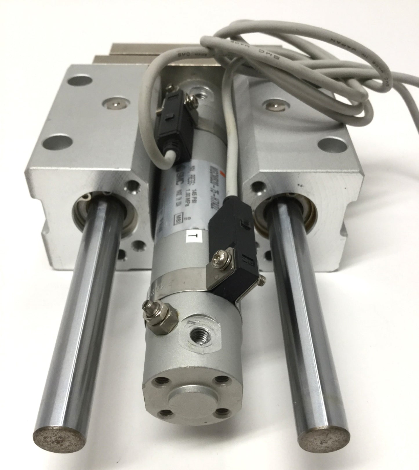 Used SMC MGCMB20-75-H7A2Z Compact Slide Bearing Guide Cylinder 20mm Bore, 75mm Stroke
