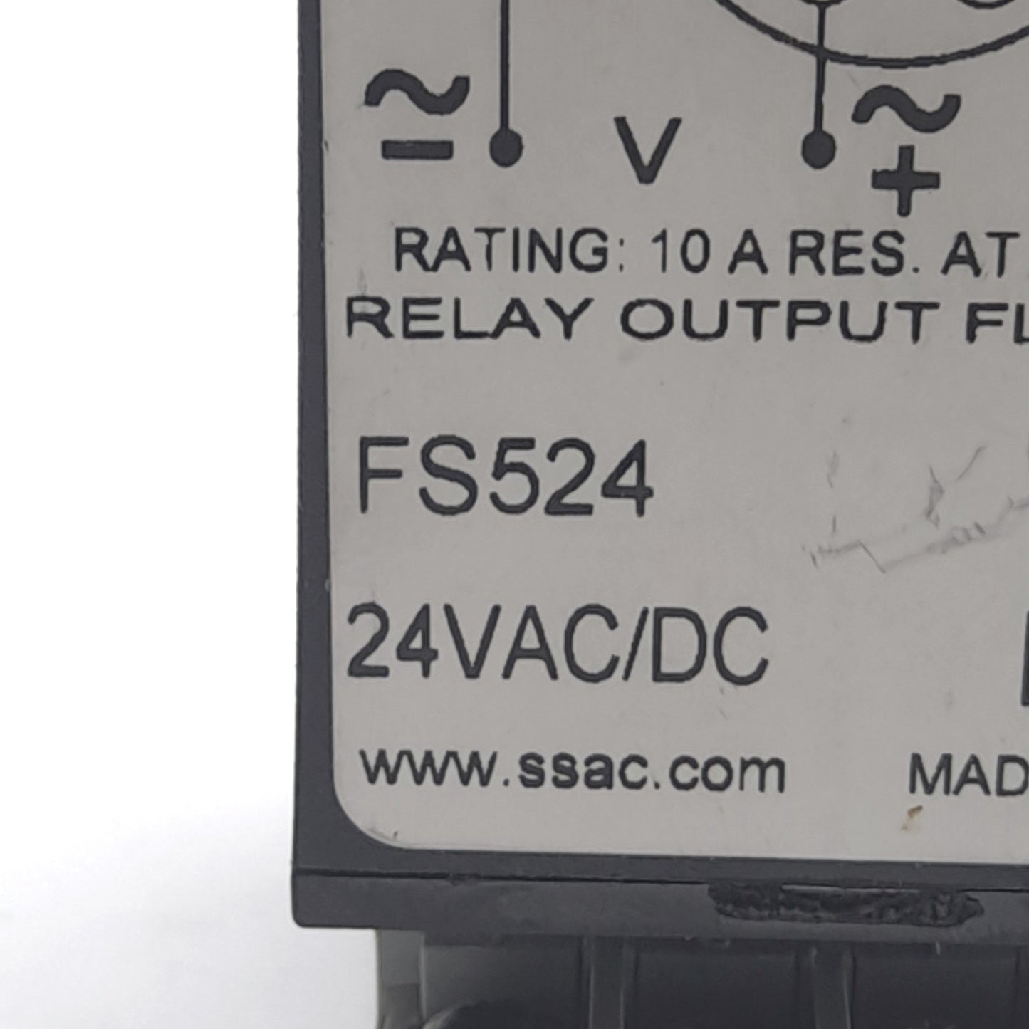 Used ABB FS524 SR2P-06 Relay Output Flasher Timer, DIN Rail Accessory, 24VAC/DC Input
