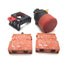 Used Omron A22E-S-02 Mushroom Safety Switch With Two A22-01 NC Contacts, 240v AC 6A