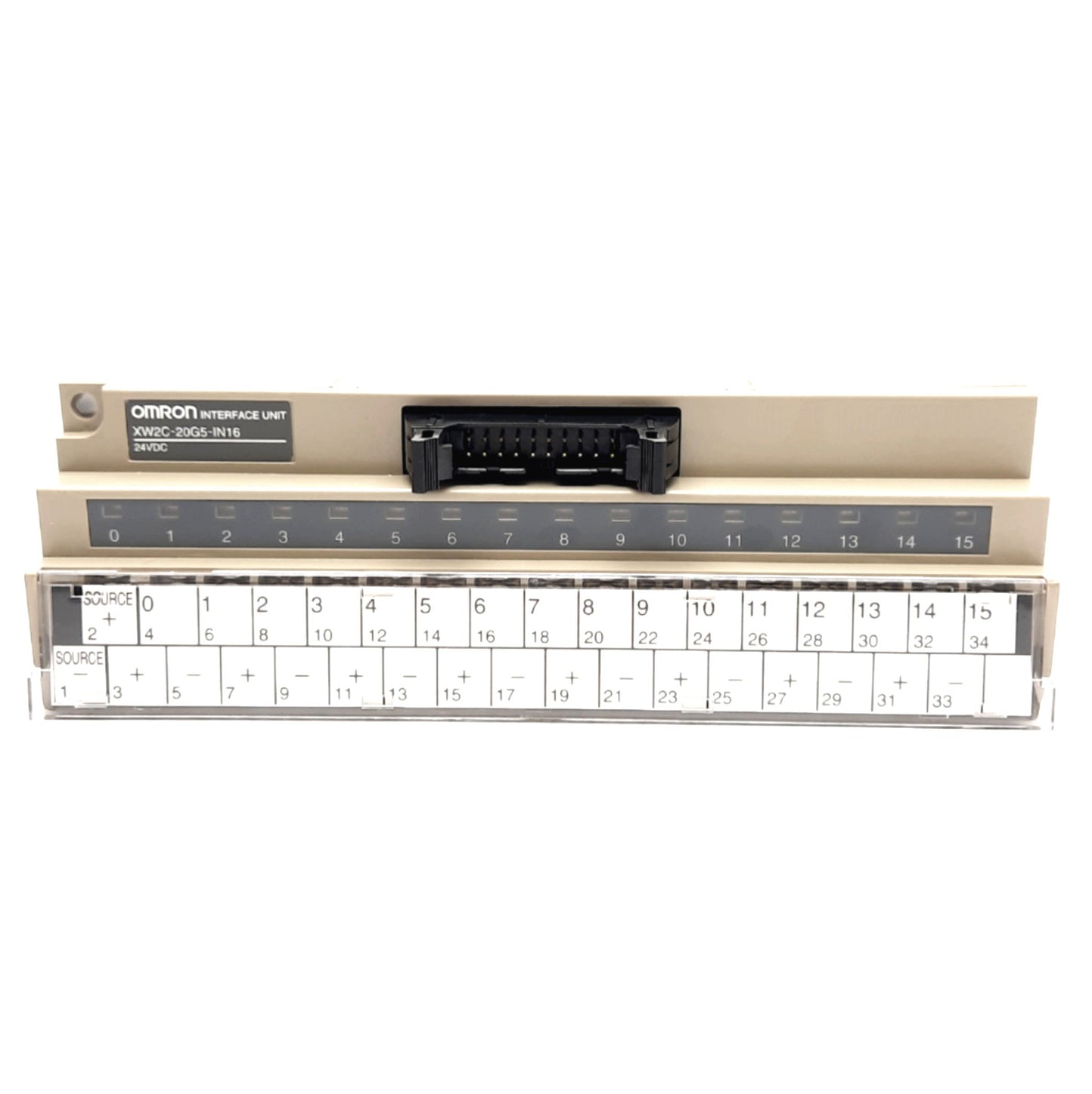 New Omron XW2C-20G5-IN16 Connector-Terminal Block, 12-24VDC, 16 Circuits, 50 MΩ min