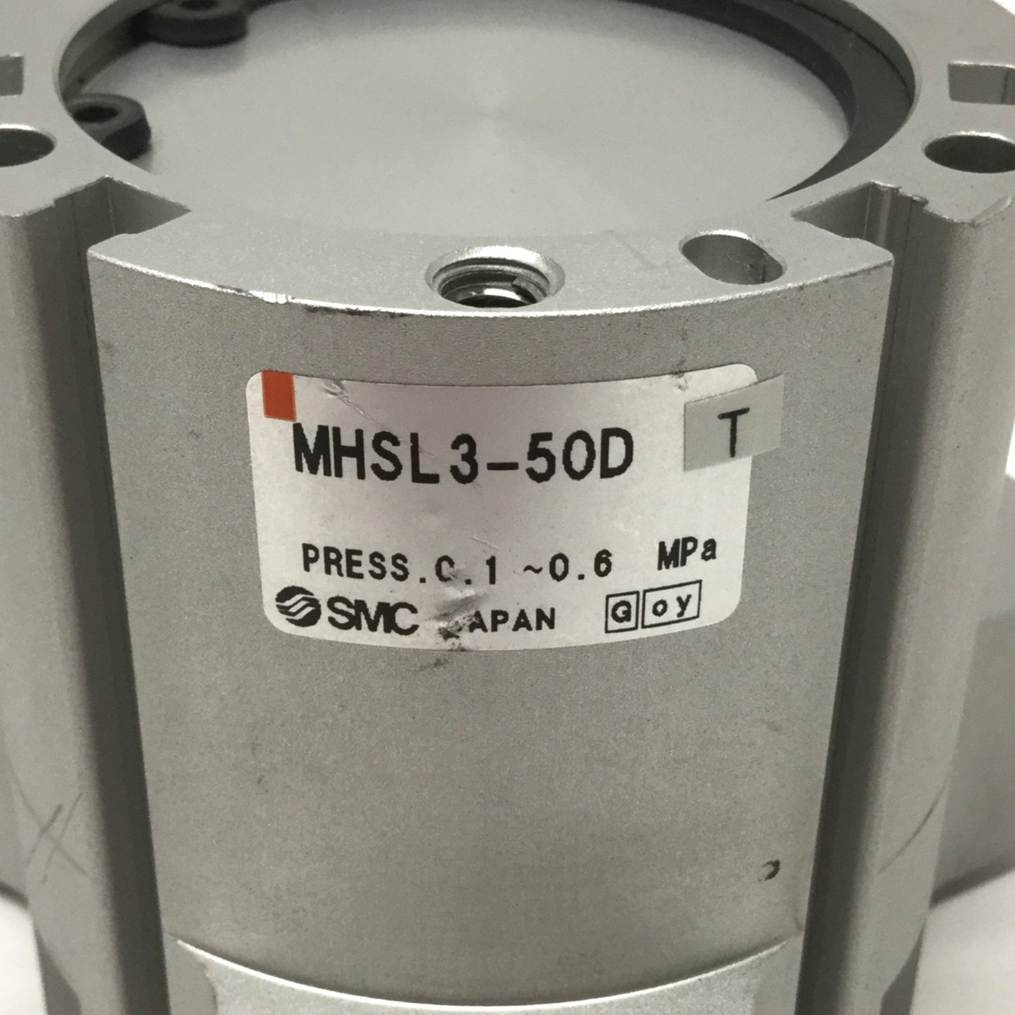 Used SMC MHSL3-50D Parallel Pneumatic Air Gripper, 3-Finger, 50mm Bore, 187N Force