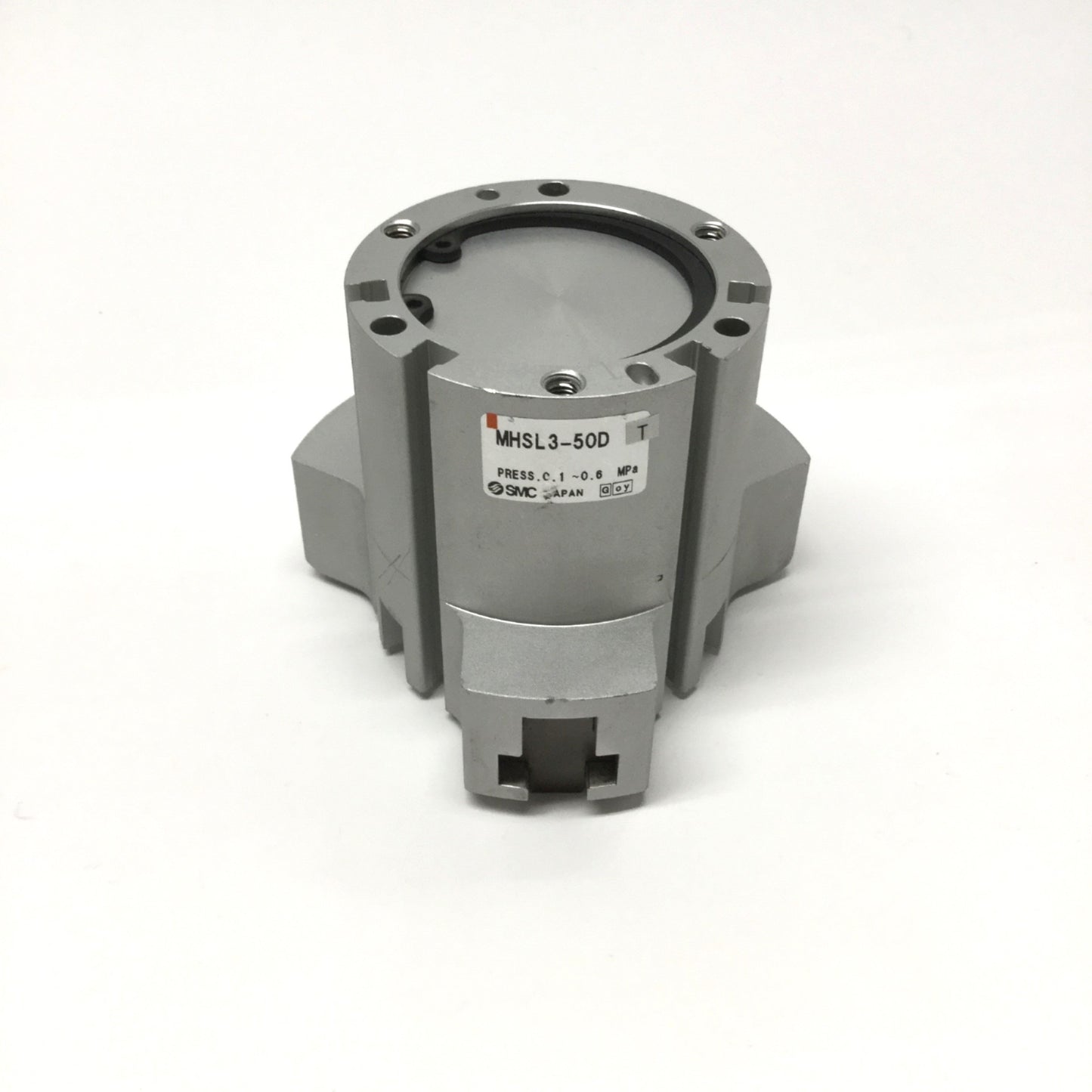 Used SMC MHSL3-50D Parallel Pneumatic Air Gripper, 3-Finger, 50mm Bore, 187N Force