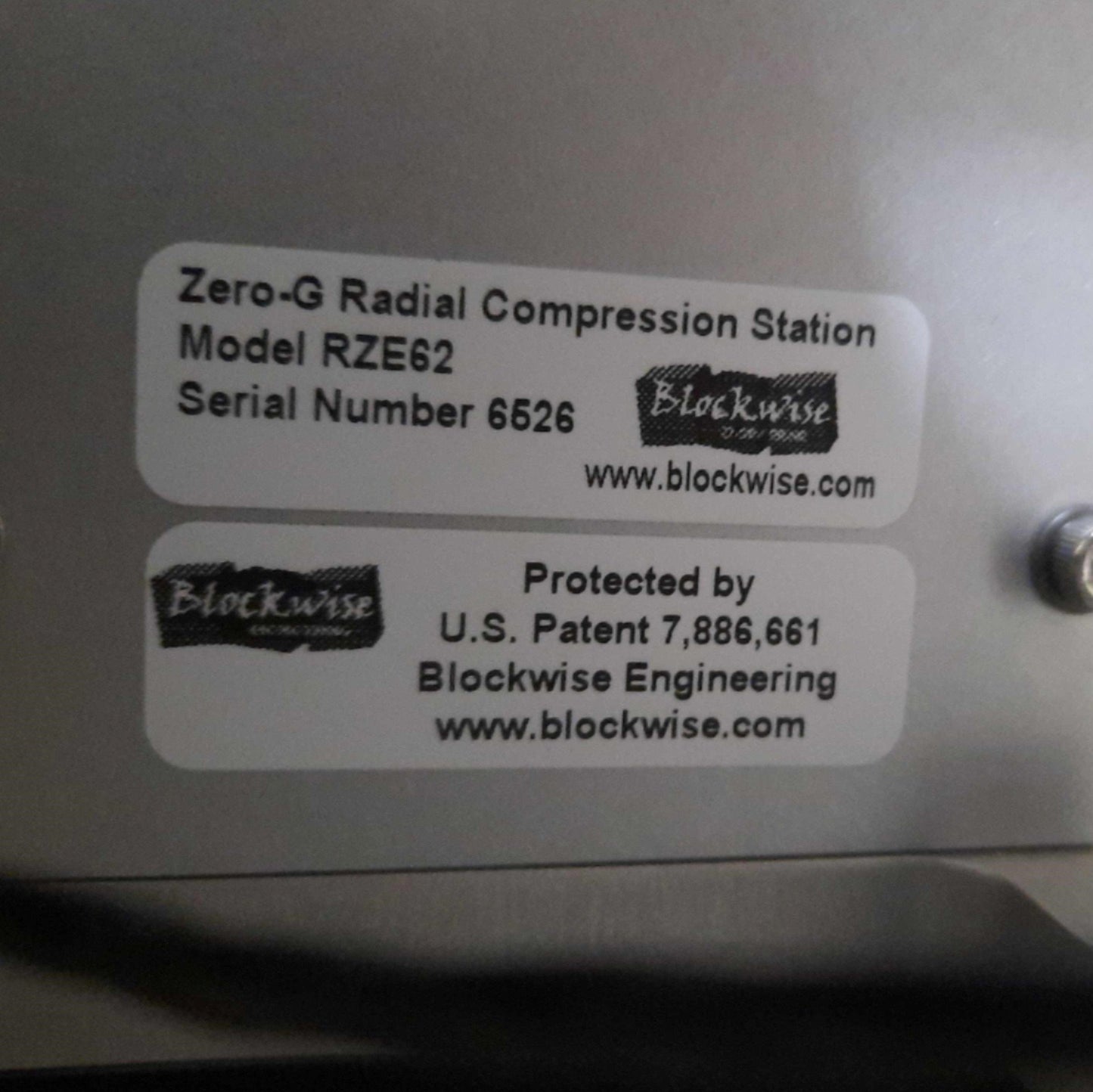 Used Blockwise LX Stent Loading Machine w/Zero-G RZE62 Ø0-30 x 62mm Stent 120/240VAC