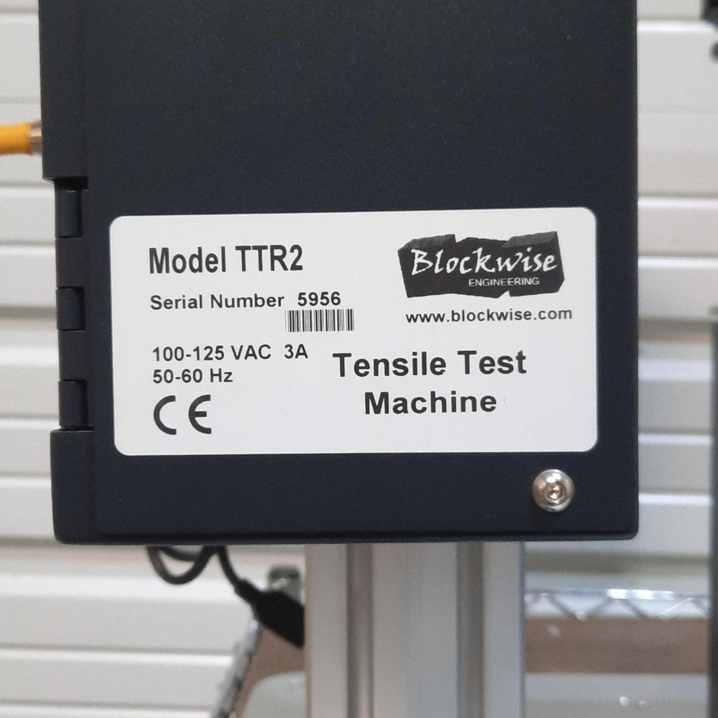 Used Blockwise TTR2 Radial Force Testing Machine w/Twin-Cam RTU124 Ø30 x 124mm Stent