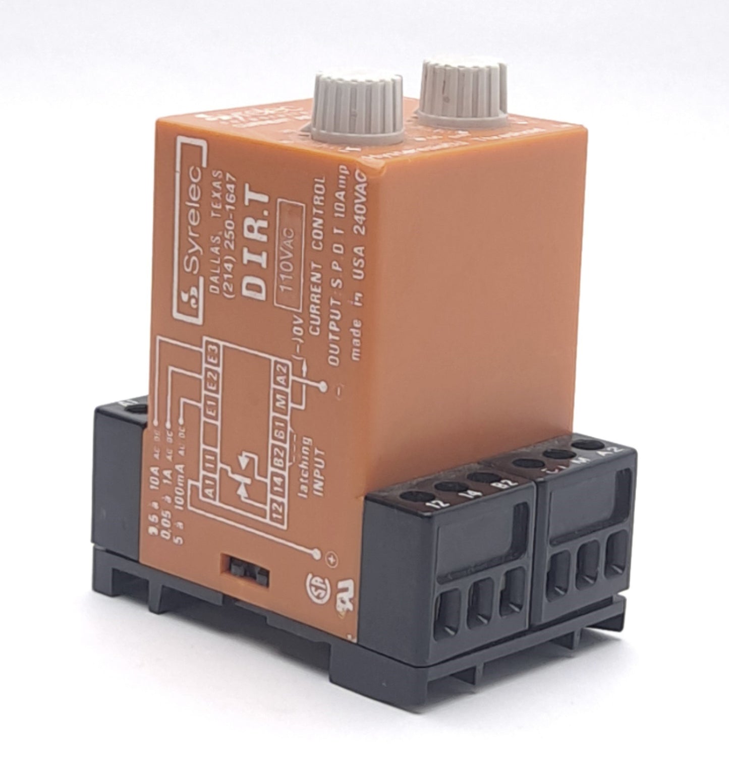 Used Crouzet DIR.T-110A Current Control Relay, 110VAC Max Input, SPDT 10A Output