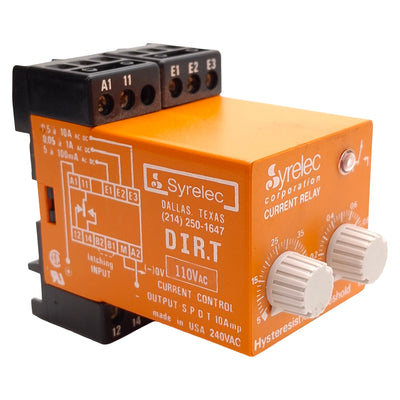 Used Crouzet DIR.T-110A Current Control Relay, 110VAC Max Input, SPDT 10A Output