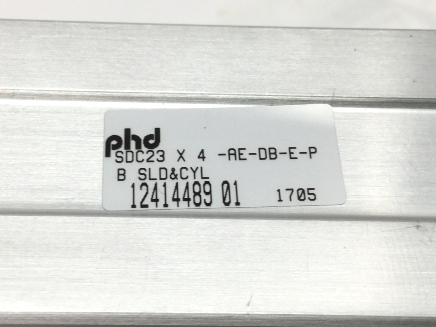 New – Open box PHD SDC23X4-AE-DB-E-PB Pneumatic Thruster Slide, 1" Bore, 4" Stroke, 1/8" NPT