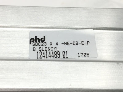 New – Open box PHD SDC23X4-AE-DB-E-PB Pneumatic Thruster Slide, 1" Bore, 4" Stroke, 1/8" NPT