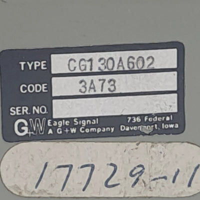 Used Eagle Signal CG30A602 Plug-In Relay, 120VAC Input, 10A @ 50/60 Hertz