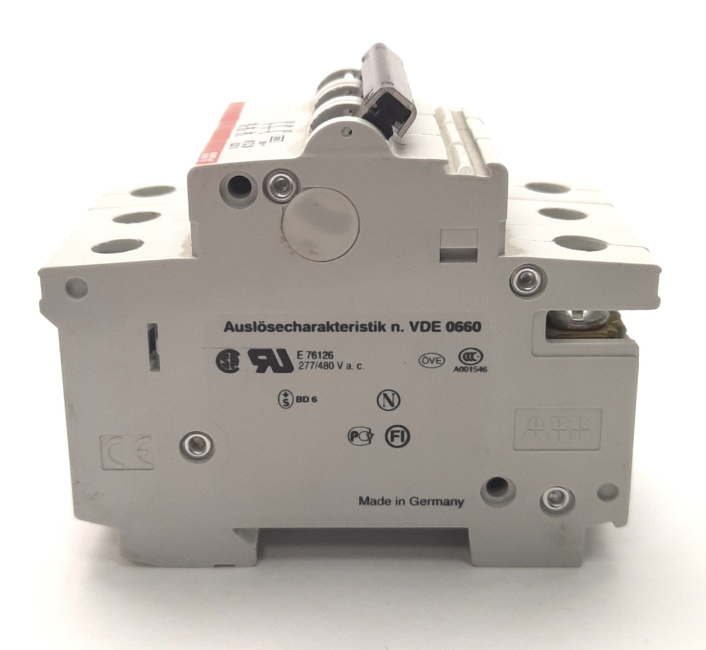 Used ABB S273-K2A Mini Circuit Breaker, 3-Poles, 400v AC, 2A, DIN Rail Mount