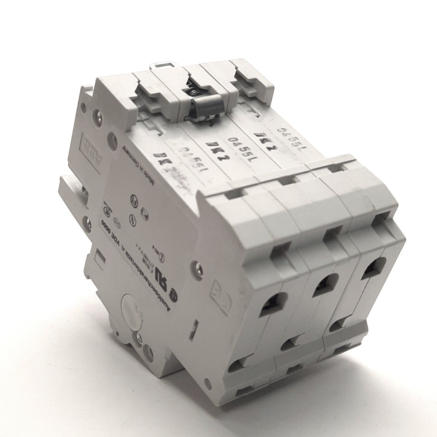 Used ABB S273-K2A Mini Circuit Breaker, 3-Poles, 400v AC, 2A, DIN Rail Mount