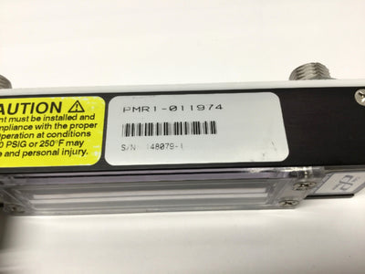 Used Cole-Parmer PMR1-011974 Masterflex Variable Area Flowmeter 65mm Scale w/ Valve