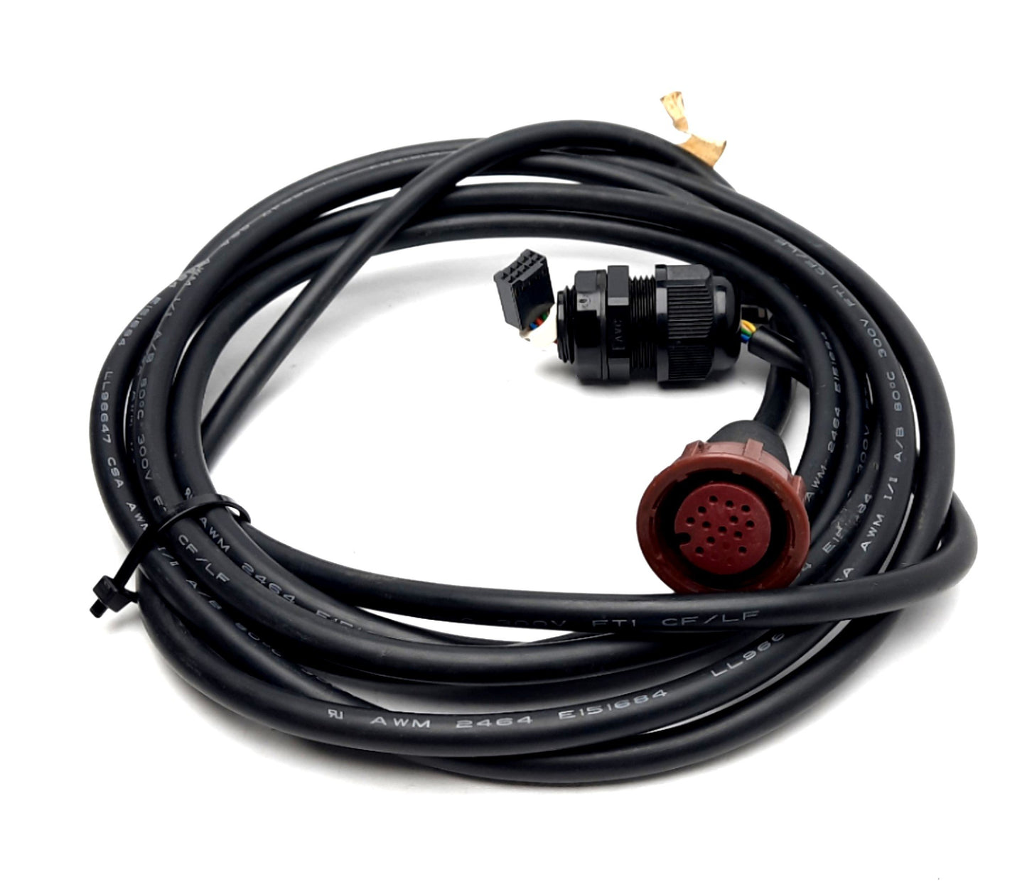 Used Omron STI 42661-0100 Light Curtain Receiver Cable 13-Pin Round to 10Pin IDC 10Ft