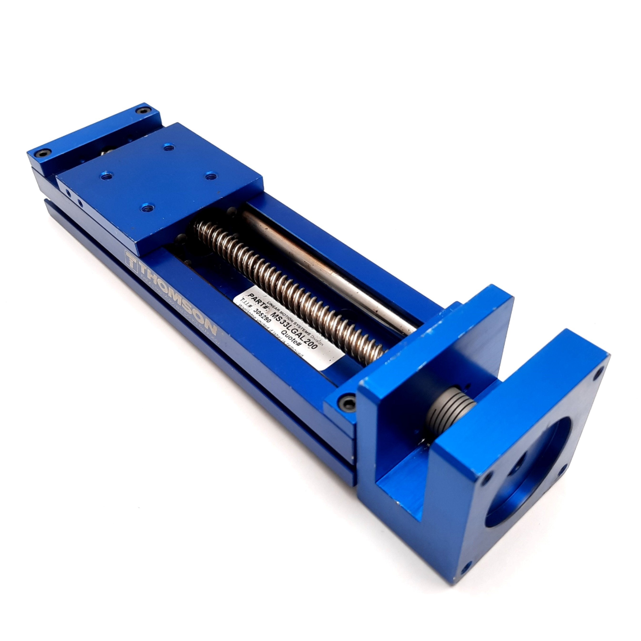 Linear Positioner Machine Thomson MS33LGAL200 Ball Screw Linear Positioner, Travel: 110mm, Lead ...