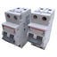 Used Lot of 2 Cutler Hammer WMS2C06 Circuit Breakers, 2-Pole, 415v AC, 6A, DIN Mount