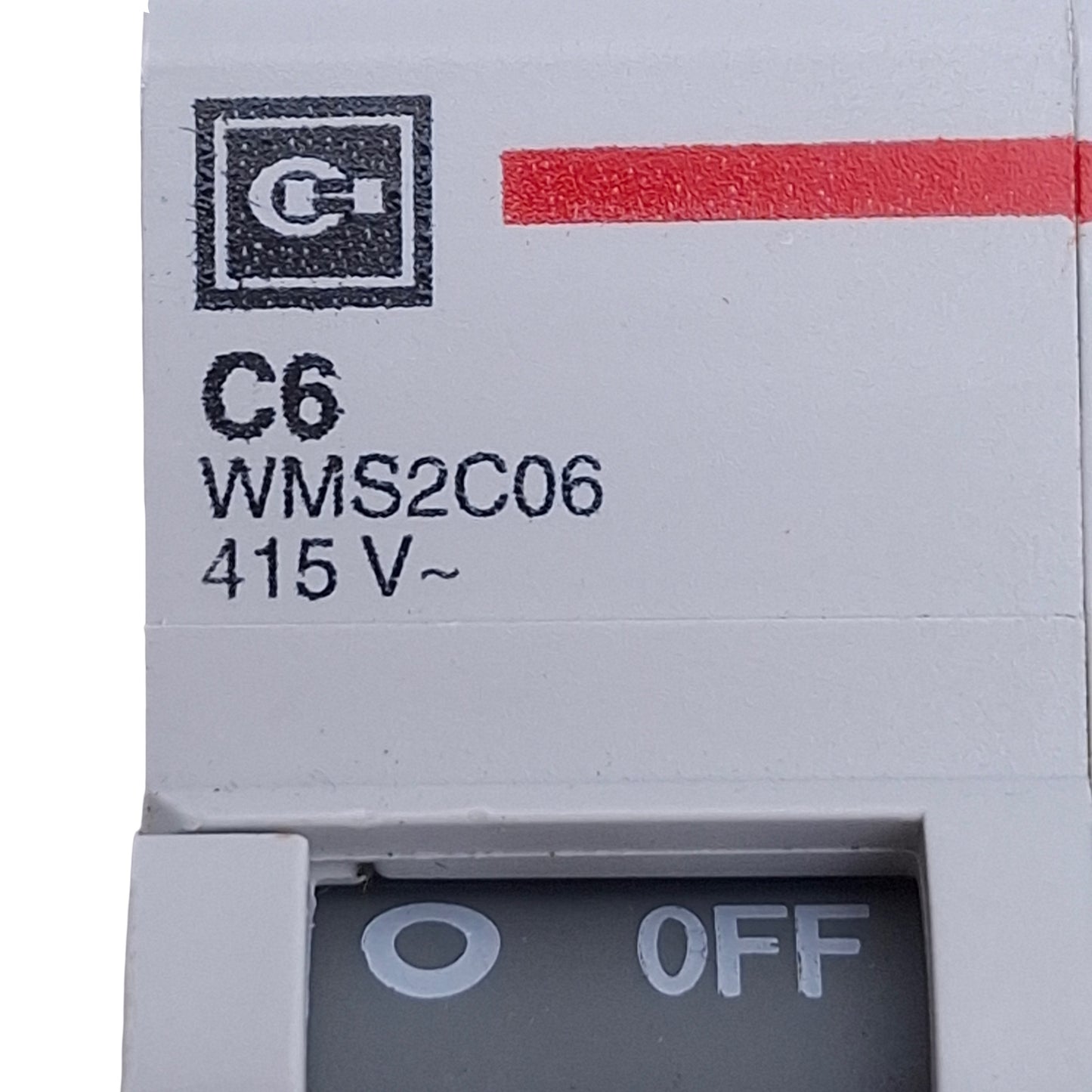 Used Lot of 2 Cutler Hammer WMS2C06 Circuit Breakers, 2-Pole, 415v AC, 6A, DIN Mount