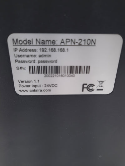 Used Antaira APN-210N Access Point / Client / Bridge / Repeater 12-48VDC 6W 200mW