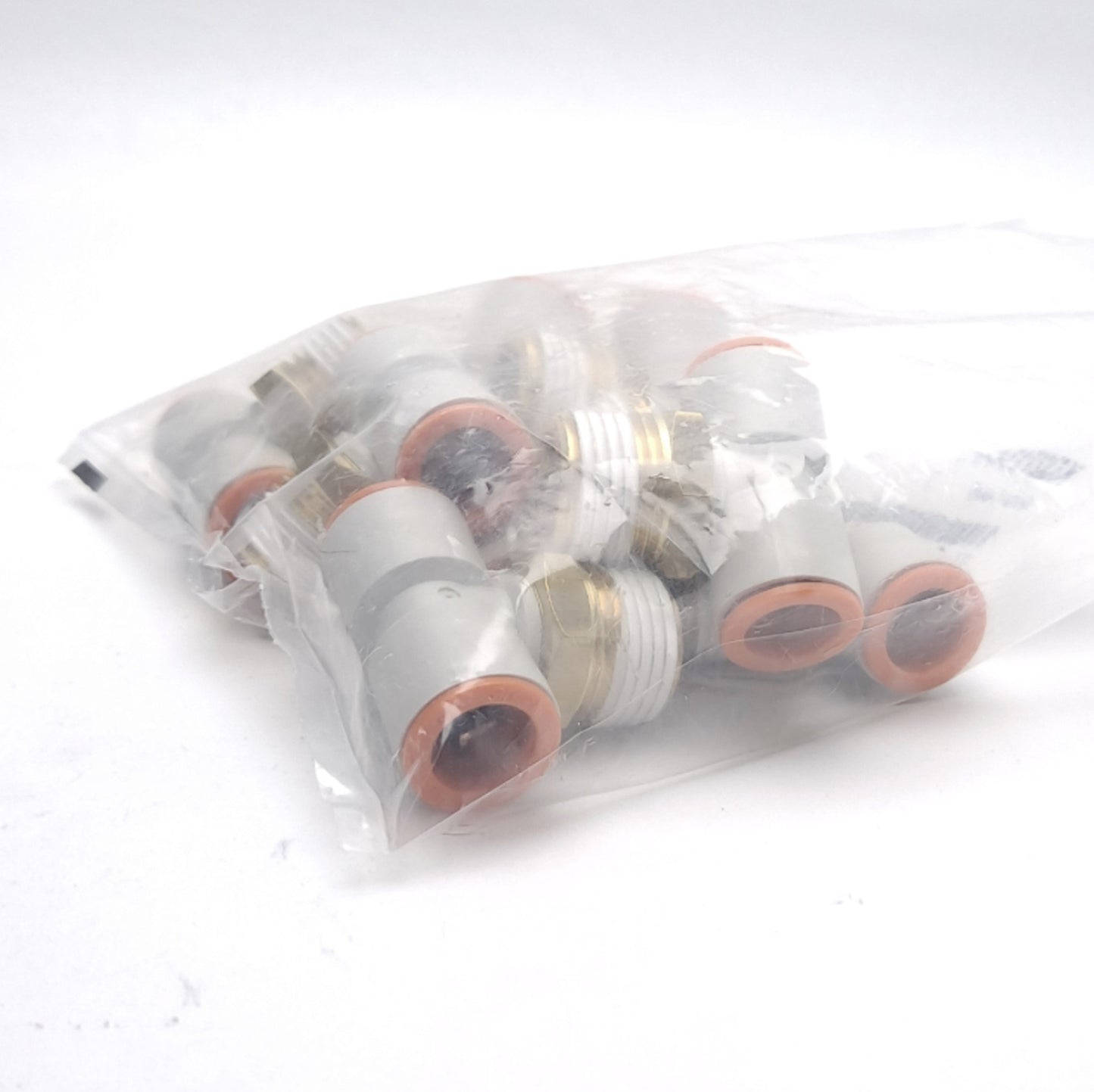 New – Open box Lot of 9 KQ2T13-04AS SMC Pneumatic Tee Fittings 1/2" Tube to 1/2" R,Rc
