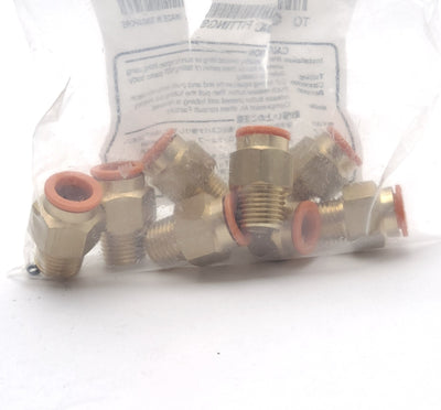 New – Open box Lot of 9 SMC KQ2H11-02A Brass One-Touch Fitting, 1/4R Thread Male Connector
