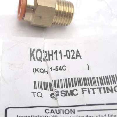 New – Open box Lot of 9 SMC KQ2H11-02A Brass One-Touch Fitting, 1/4R Thread Male Connector