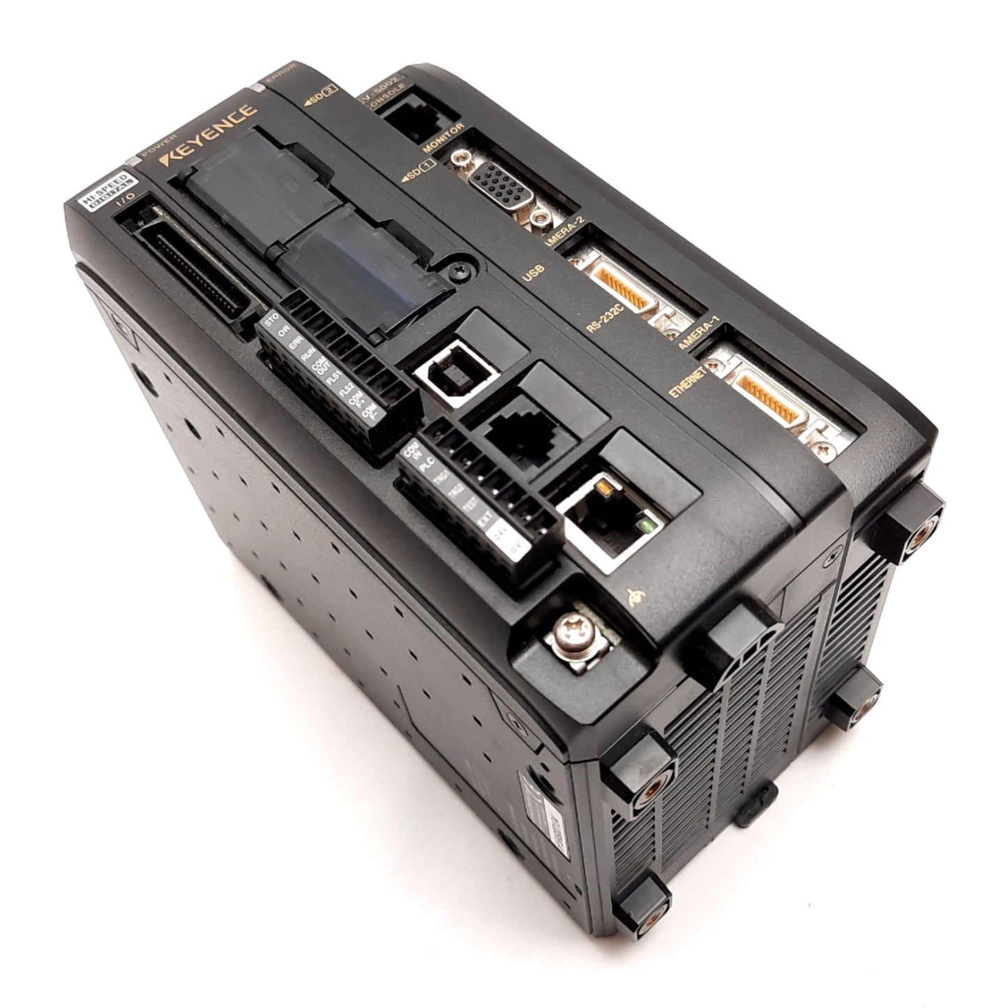 Used Keyence CV-5002 Digital Image Sensor/Controller, 2x Camera Inputs, 24VDC 2.2A