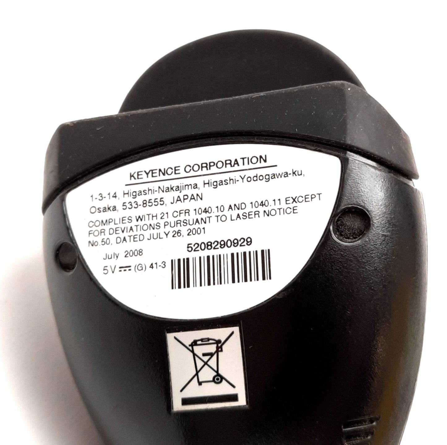 Used Keyence BL-N70RE Barcode Reader Scanner, 5VDC, RS-232C, 72 Scans/sec, 0-177mm