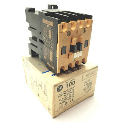 Used Allen Bradley 100-A18ND3 Contactor, 3-Pole w/ NO Aux, 600VAC 18A, 120VAC Coil