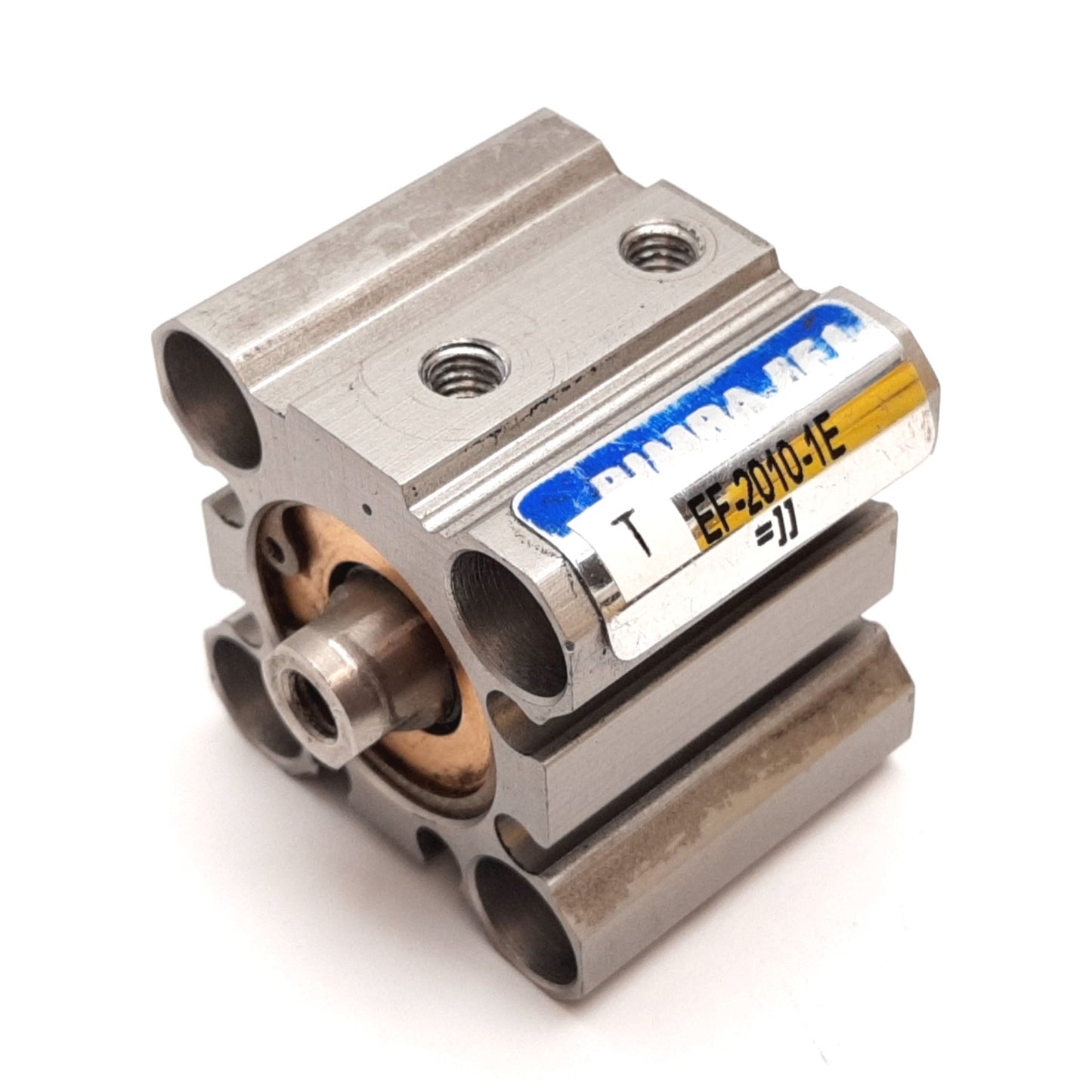 Used Bimba EF-2010-1E Pneumatic Cylinder, Bore: 20mm, Stroke: 10mm, Ports: M5x0.8