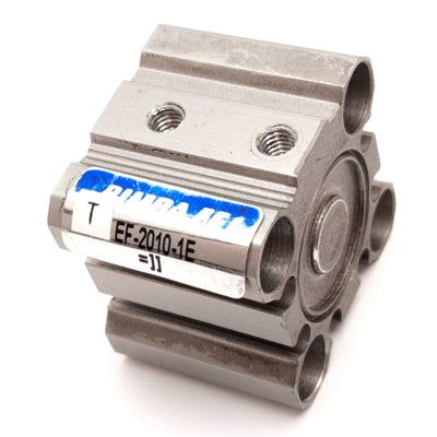 Used Bimba EF-2010-1E Pneumatic Cylinder, Bore: 20mm, Stroke: 10mm, Ports: M5x0.8