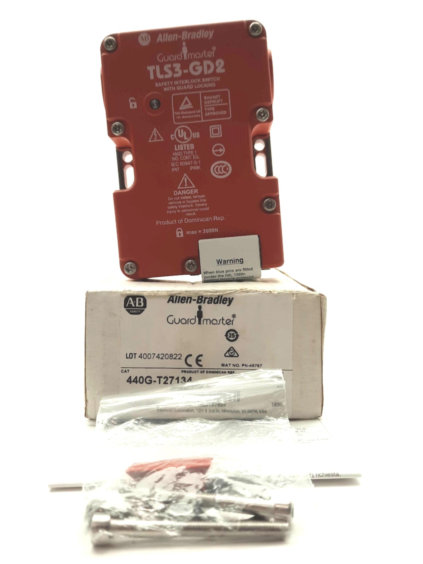 New Allen Bradley 440G-T27134 Guardmaster Safety Switch, Power to Release 24VAC/DC