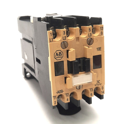 Used Allen Bradley 100-A09NZ243 Contactor, 3-Pole, 9A 600v AC, 24v DC Coil